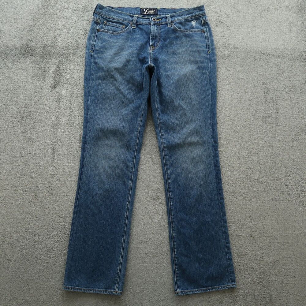 Lucky Brand Jeans Womens 8R Low-Rise Classic Rider Bootcut 32" Inseam Distressed
